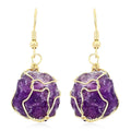Colors of Brazil African Amethyst Earrings in Goldtone 39.00 ctw - Sticky add to cart bar
