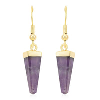 African Amethyst Earrings in Goldtone 8.00 ctw
