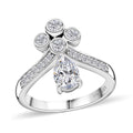 Moissanite Ring in Rhodium Over Sterling Silver 1.30 ctw - Sticky add to cart bar