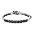 African Amethyst Bangle Bracelet in Stainless Steel (6.50 In) 3.60 ctw - Sticky add to cart bar