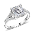 10K White Gold Moissanite (Sqr 8mm) Ring (Size 8.0) 3.00 ctw - Sticky add to cart bar