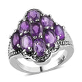African Amethyst Ring in Stainless Steel (Size 10.0) 3.85 ctw - Sticky add to cart bar