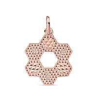 14K RG Ove Sterling Silver Rainbow Snowflake Pendant