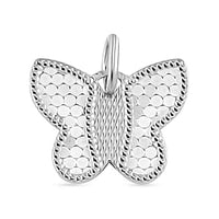 14K RG Ove Sterling Silver Rainbow Butterfly Pendant