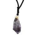Amethyst Pendant with Cloth Necklace (22 Inches) in Goldtone 82.50 ctw - Sticky add to cart bar