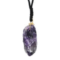 Colors of Brazil Amethyst Pendant with Cloth Necklace 22 Inches in Goldtone 97.50 ctw - Sticky add to cart bar