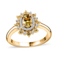 Golden Tanzanite, Multi Gemstone Ring in 18K Vermeil YG Over Sterling Silver (Size 7.0) 1.10 ctw - Sticky add to cart bar