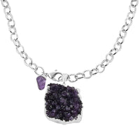 Amethyst Necklace (24 Inches) in Silvertone 219.00 ctw
