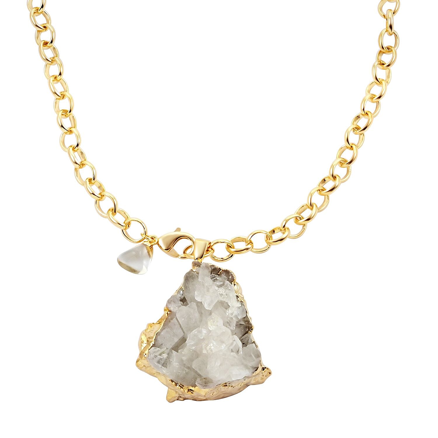 Crystal Necklace (24 Inches) in Goldtone