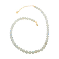 D'Joy Moon Glow Moonstone Beaded Necklace 18-20 Inches in Vermeil Yellow Gold Over Sterling Silver 216.00 ctw