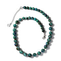 D'Joy Azurite Beaded Necklace (18-20 Inches) in Rhodium Over Sterling Silver 218.00 ctw - Sticky add to cart bar