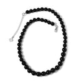 D'Joy Black Tourmaline Beaded Graduation Necklace 18-20 Inches in Rhodium Over Sterling Silver 260.00 ctw - Sticky add to cart bar