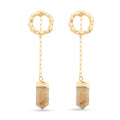 Colors of Brazil Quartzite Earrings in Goldtone 20.00 ctw - Sticky add to cart bar