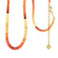 D'Joy Fire Opal Beaded Graduated Necklace 18-20 Inches in Vermeil Yellow Gold Over Sterling Silver 55.00 ctw - Sticky add to cart bar