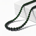 Certified & Appraised Luxoro Premium Chrome Diopside 245.55 ctw Beaded Graduated Necklace in 14K Yellow Gold 18-20 Inches - Sticky add to cart bar