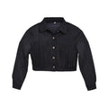 Black Short Fleece Jacket with Fringe - S - Sticky add to cart bar