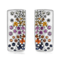 GP Royal Art Deco Collection Multi Sapphire Earrings in Rhodium Over Sterling Silver 1.90 ctw - Sticky add to cart bar