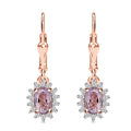 Premium Martha Rocha Kunzite and Moissanite Sunburst Earrings in Vermeil Rose Gold Over Sterling Silver 1.70 ctw - Sticky add to cart bar