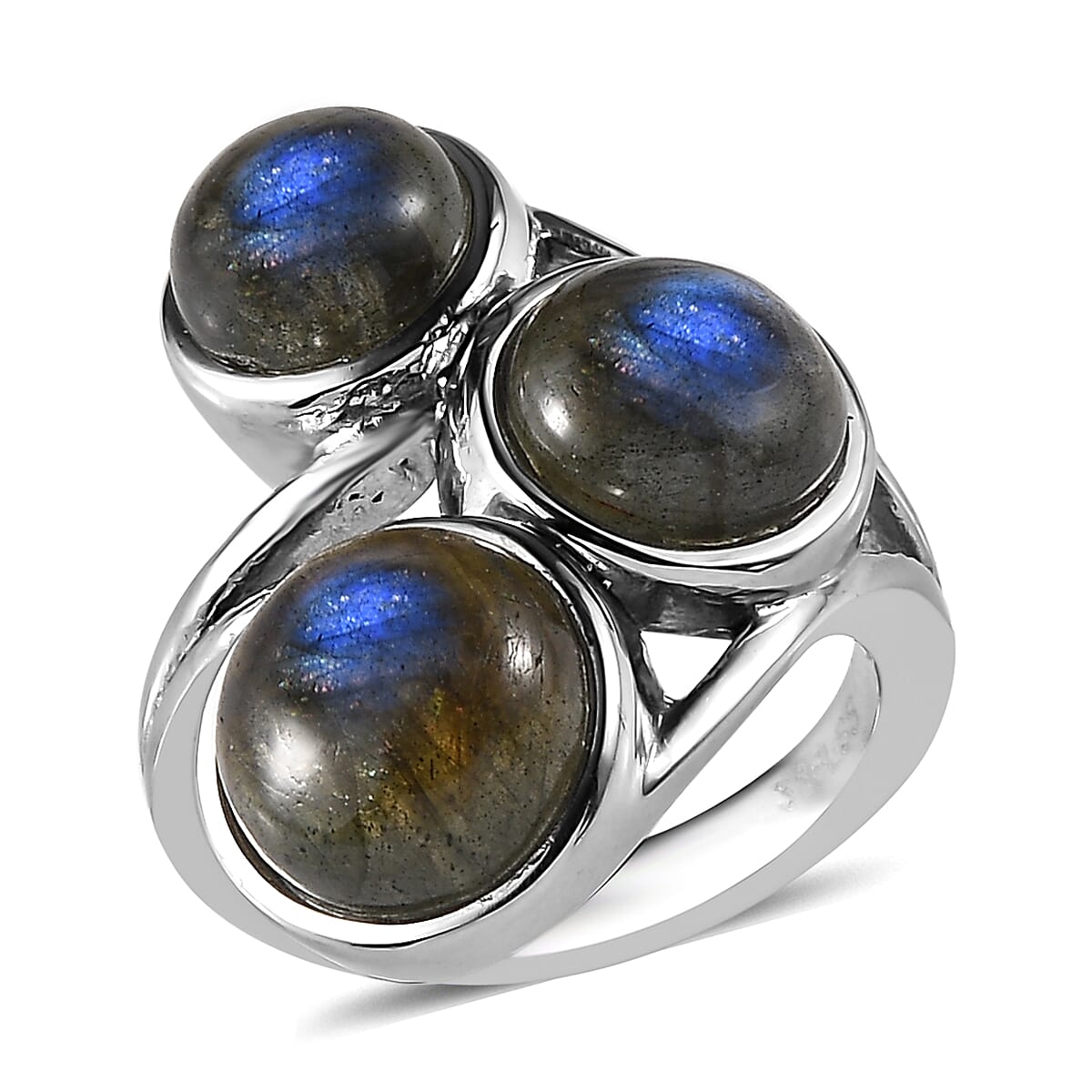 Malagasy Labradorite Ring in Stainless Steel (Size 10) 11.10 ctw
