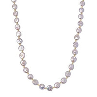 Coin Pearl 170.00 ctw Necklace in Vermeil YG Over Sterling Silver 20 Inches