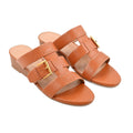 Aerosole Cognac Faux Leather Ankle Strap Sandal - 6 - Sticky add to cart bar