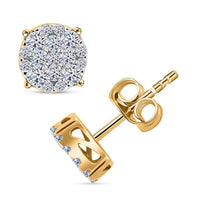 10K Yellow Gold Luxuriant Lab Grown Diamond Earrings 0.75 ctw
