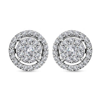 JCK Vegas Deal 10K White Gold Luxuriant Lab Grown Diamond Earrings 0.75 ctw