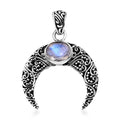 Bali Legacy Moon Glow Moonstone Crescent Pendant without Chain in Sterling Silver 2.50 ctw - Sticky add to cart bar