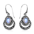 Bali Legacy Moon Glow Moonstone Half Moon Dangle Earrings in Sterling Silver 2.40 ctw - Sticky add to cart bar