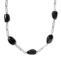 TLV Elite Shungite Station Necklace (20 Inches) in Rhodium Over Sterling Silver 50.00 ctw - Sticky add to cart bar