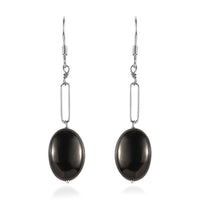 TLV Elite Shungite Earrings in Rhodium Over Sterling Silver 15.00 ctw