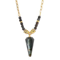 Grey Zebra Jasper Necklace 18-20 Inches in Silvertone 160.00 ctw - Sticky add to cart bar