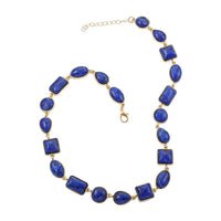 Lapis Lazuli Necklace (18-20 Inches) in Goldtone 1.60 ctw