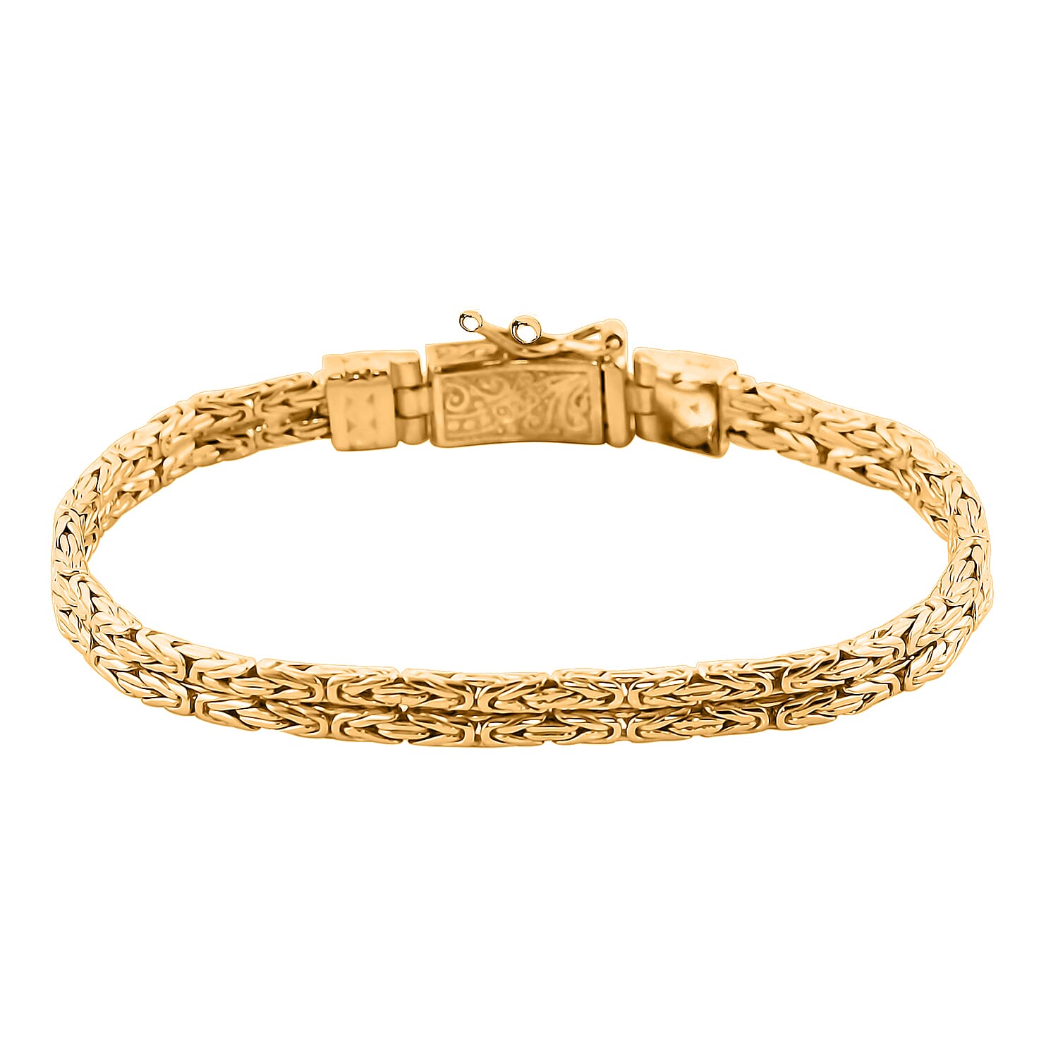 Bali Legacy 22K Vermeil YG Over Sterling Silver 2 Row Borobudur Bracelet (6.50 In) (19.25 g)