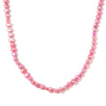 Pink Freshwater Pearl Necklace (20 Inches) in Silvertone - Sticky add to cart bar