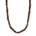 Chocolate Color Freshwater Pearl Necklace 20 Inches in Silvertone - Sticky add to cart bar