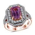 Patroke Kunzite, Moissanite Cocktail Ring in 18K Vermeil RG Over Sterling Silver (Size 10.0) 5.75 ctw - Sticky add to cart bar