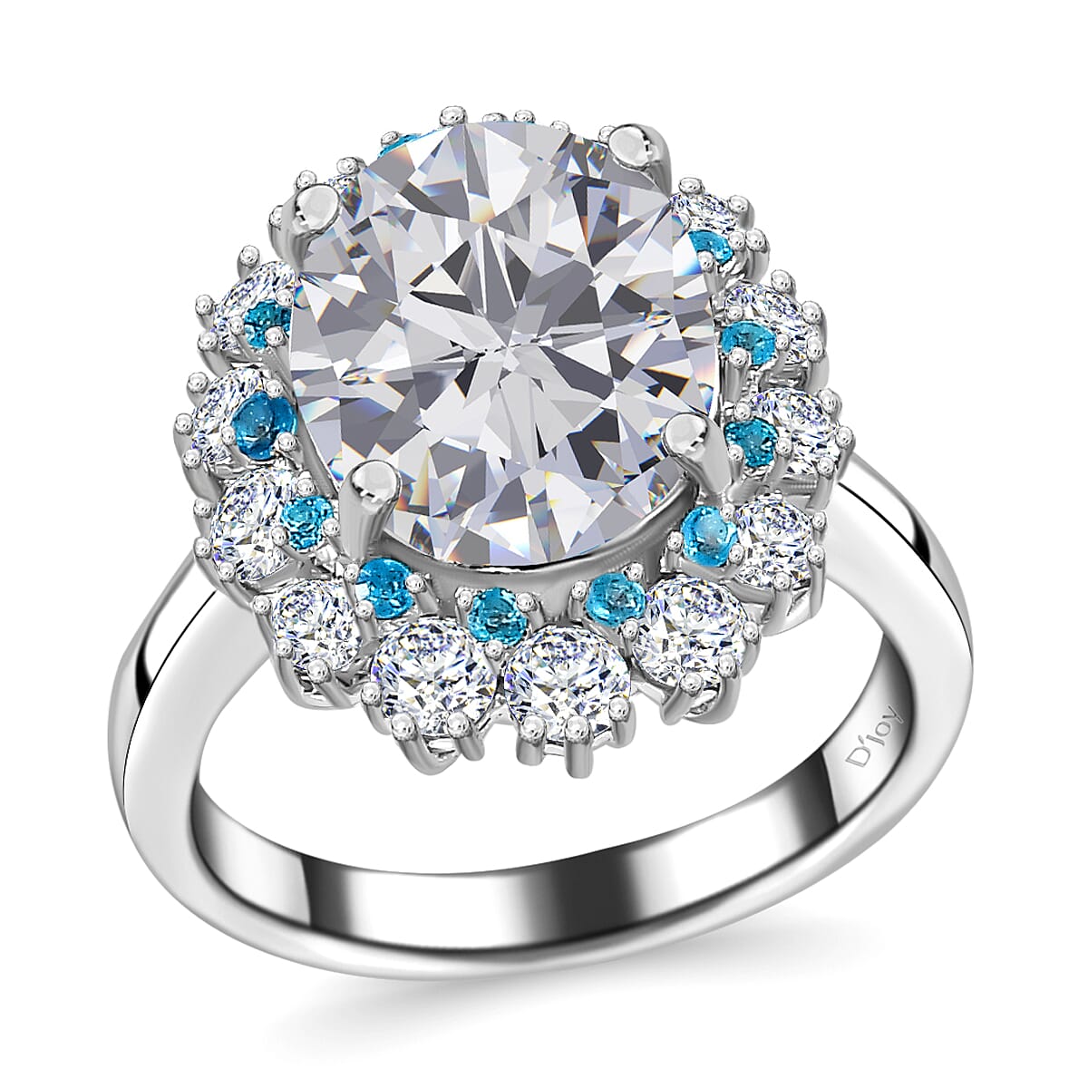 Brazilian Petalite, Multi Gemstone Ring in Rhodium Over Sterling Silver (Size 10.0) 4.60 ctw