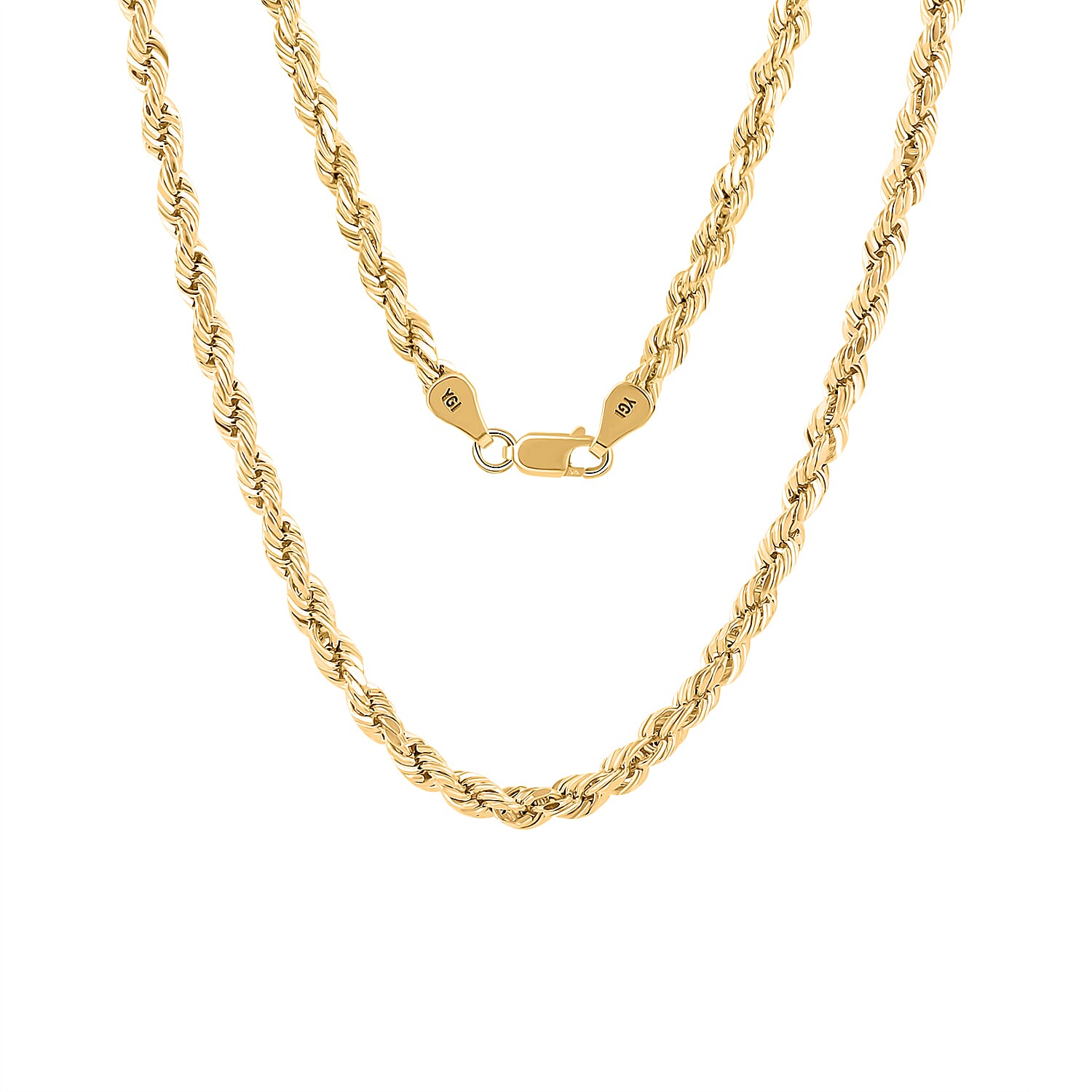 10K Yellow Gold Rope Necklace 22 Inches 7.30 Grams