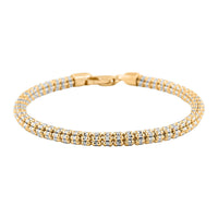10K Yellow and White Gold 4mm Bracelet (8.00 In) 10.10 Grams