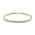 10K Yellow and White Gold 4mm Bracelet (8.50 In) 10.50 Grams - Sticky add to cart bar