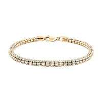 10K Yellow and White Gold 4mm Bracelet (8.50 In) 10.50 Grams