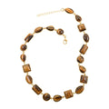 Yellow Tiger's Eye Necklace 18-20 Inches in Goldtone 160.00 ctw - Sticky add to cart bar