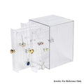 Clear 3 Drawer Acrylic Earrings Display Stand (Can Hold 108 Pairs) (5.12"x5.12"x6.70") - Sticky add to cart bar