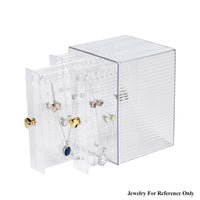 Clear 3 Drawer Acrylic Earrings Display Stand (Can Hold 108 Pairs) (5.12"x5.12"x6.70")