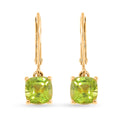 Hebei Peridot Lever Back Earrings in 18K Vermeil Yellow Gold Over Sterling Silver 3.10 ctw - Sticky add to cart bar