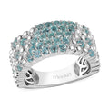 Premium Batroke Blue Apatite Band Ring in Rhodium Over Sterling Silver (Size 10.0) 1.40 ctw - Sticky add to cart bar