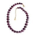 D'Joy Purple Fluorite Beaded Graduated Necklace 18-20 Inches in Vermeil Yellow Gold Over Sterling Silver 339.00 ctw - Sticky add to cart bar