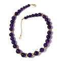 D'Joy African Amethyst 7-16mm Beaded Graduation Necklace 18-20 Inches in Vermeil Yellow Gold Over Sterling Silver 416.00 ctw - Sticky add to cart bar