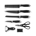 Set of 7 Non-stick Knife Set (Slim Cleaver, Chef Carving Knife, Paring Knife, Scissor, Ceramic Peeler, Finger Protector) - Sticky add to cart bar